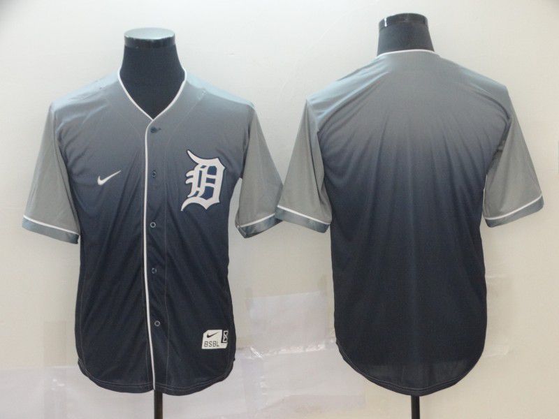 Men Detroit Tigers Blank Grey Nike Fade MLB Jersey